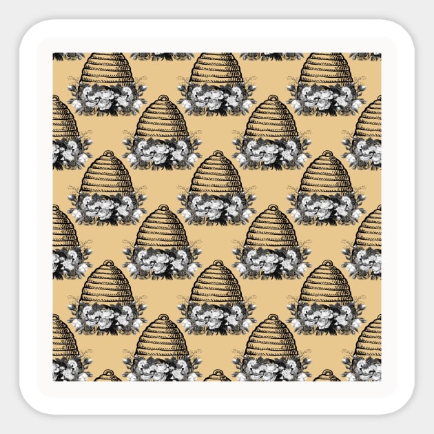 Bee Mask Floral Beehive Beekeper Sticker by DANPUBLIC